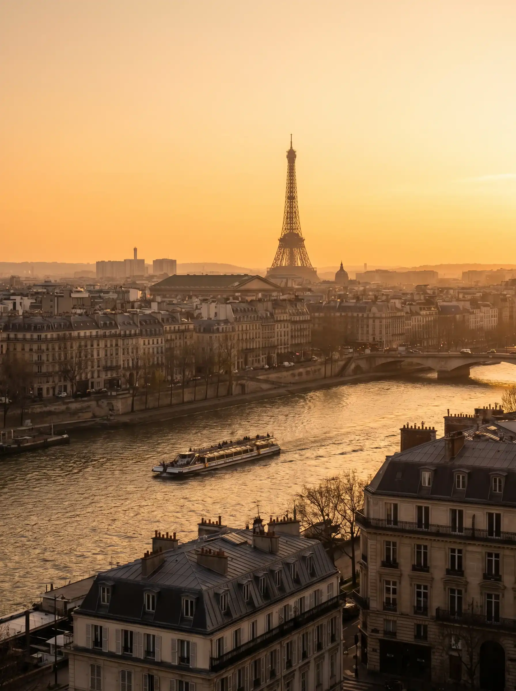 French village rooftops and countryside